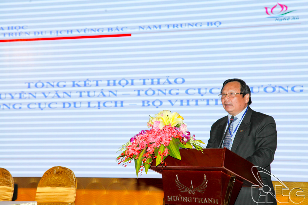 Tổng cục trưởng TCDL Nguyễn Văn Tuấn phát biểu tại Hội thảo