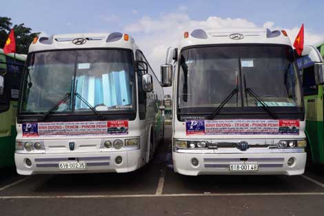 Binh Duong launches passenger bus service to Phnom Penh