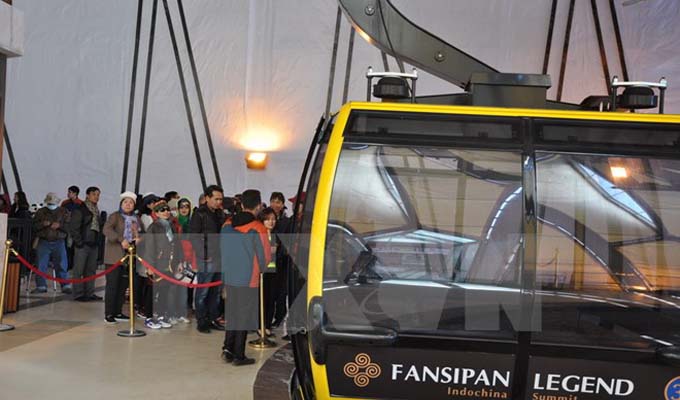 Cáp treo Fansipan tại Sa Pa (Lào Cai) đón hơn 40.000 du khách