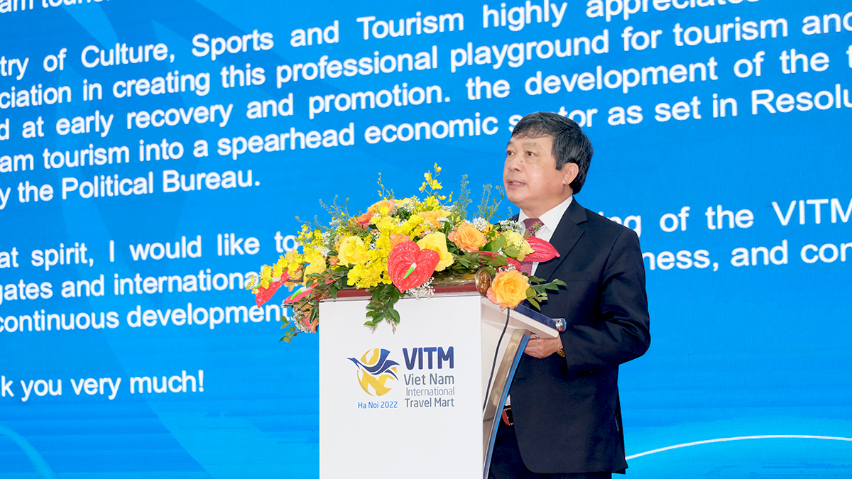 Vietnam International Travel Mart 2022 in Ha Noi officially lifts the curtain
