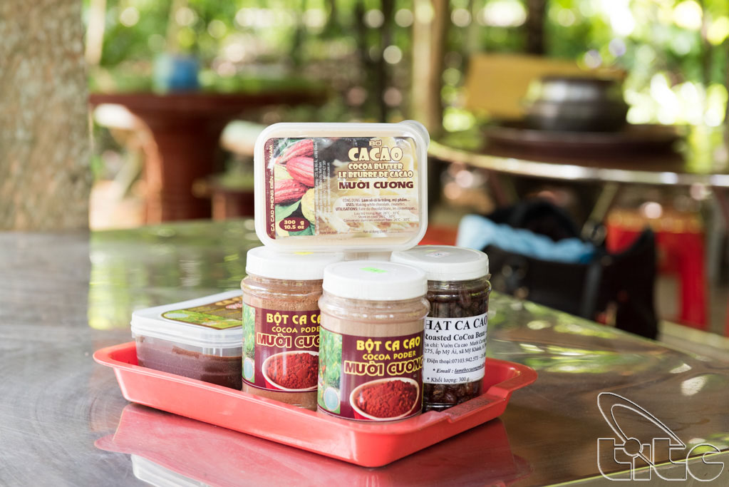 Some products of Muoi Cuong cocoa Garden