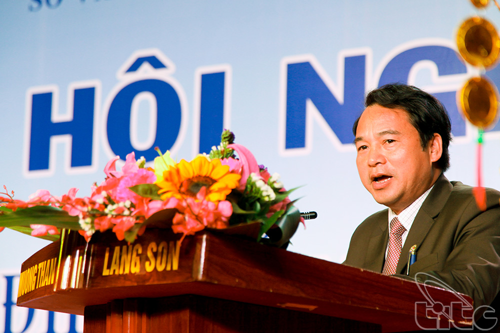 Ông Nguyễn Phúc Hà – Giám đốc Sở VHTTDL tỉnh Lạng Sơn phát biểu khai mạc hội nghị