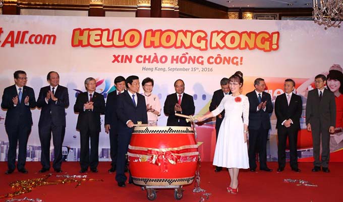 越捷航空公司开通胡志明市至中国香港直达航线