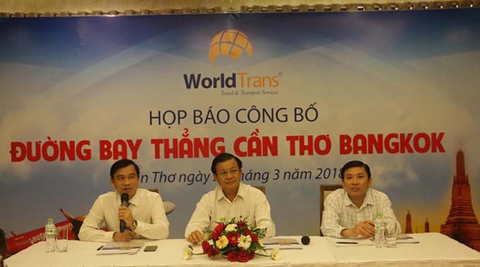 越南芹苴市至泰国首都曼谷直达航线将于今年6月开通