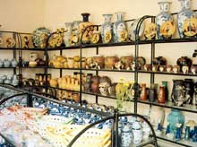Traditional pottery products on display in capital