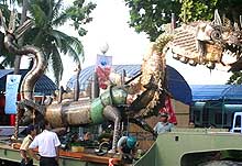Vietnamâ€™s biggest scrap metal dragon on show 