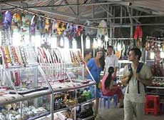 Tourist hotspot at Dinh Cau Market